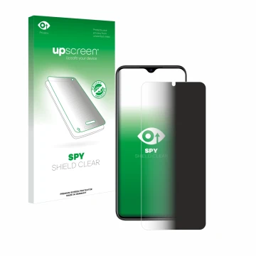 Vorderseite einer Produktverpackung mit dem Markenlogo upscreen. Daneben ist das Gerät Doogee N50 Pro mit dem zugehörigen Disp