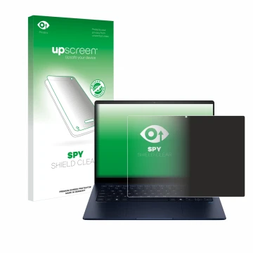 Vorderseite einer Produktverpackung mit dem Markenlogo upscreen. Daneben ist das Gerät HP EliteBook Ultra 14 G1q mit dem zugeh