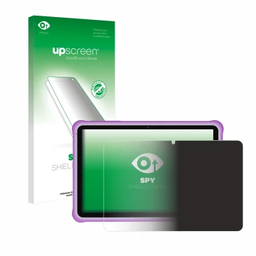 Vorderseite einer Produktverpackung mit dem Markenlogo upscreen. Daneben ist das Gerät Pixpeak M821 10