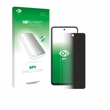 Vorderseite einer Produktverpackung mit dem Markenlogo upscreen. Daneben ist das Gerät ZTE Blade A75 4G mit dem zugehörigen Di