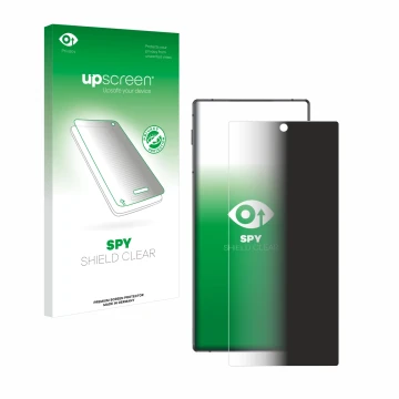 Vorderseite einer Produktverpackung mit dem Markenlogo upscreen. Daneben ist das Gerät Nubia Z70 Ultra mit dem zugehörigen Dis