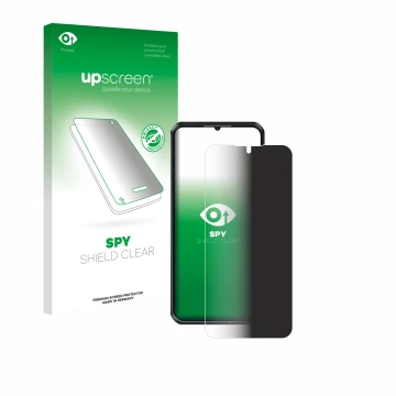Vorderseite einer Produktverpackung mit dem Markenlogo upscreen. Daneben ist das Gerät Oukitel WP52 mit dem zugehörigen Displa