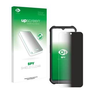 Vorderseite einer Produktverpackung mit dem Markenlogo upscreen. Daneben ist das Gerät Sonim XP400 mit dem zugehörigen Display