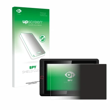 Vorderseite einer Produktverpackung mit dem Markenlogo upscreen. Daneben ist das Gerät XP-Pen Artist 15.6 Pro V2 mit dem zugeh