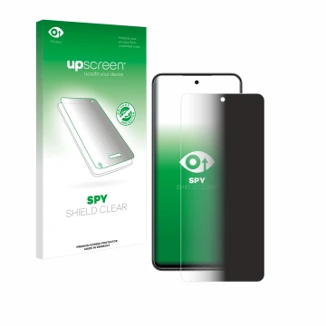 Vorderseite einer Produktverpackung mit dem Markenlogo upscreen. Daneben ist das Gerät Nubia Focus 5G mit dem zugehörigen Disp
