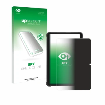 Vorderseite einer Produktverpackung mit dem Markenlogo upscreen. Daneben ist das Gerät Hotwav R8 mit dem zugehörigen Displaysc