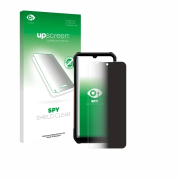 Vorderseite einer Produktverpackung mit dem Markenlogo upscreen. Daneben ist das Gerät myPhone Hammer Construction 2 Thermal 5