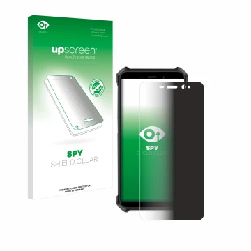 Vorderseite einer Produktverpackung mit dem Markenlogo upscreen. Daneben ist das Gerät Ulefone Armor X12 mit dem zugehörigen D