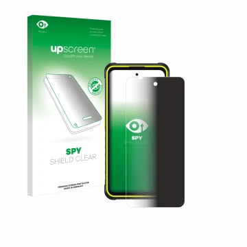 Vorderseite einer Produktverpackung mit dem Markenlogo upscreen. Daneben ist das Gerät Ulefone Armor X31 Pro 5G mit dem zugehö