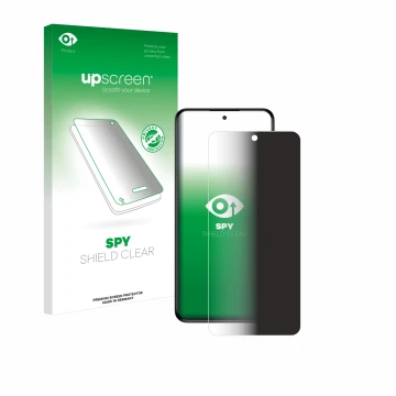 Vorderseite einer Produktverpackung mit dem Markenlogo upscreen. Daneben ist das Gerät myPhone N23 Plus mit dem zugehörigen Di