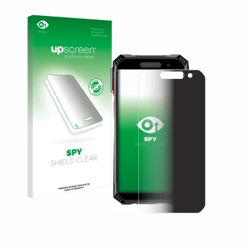 Vorderseite einer Produktverpackung mit dem Markenlogo upscreen. Daneben ist das Gerät Soyes S10 Max mit dem zugehörigen Displ
