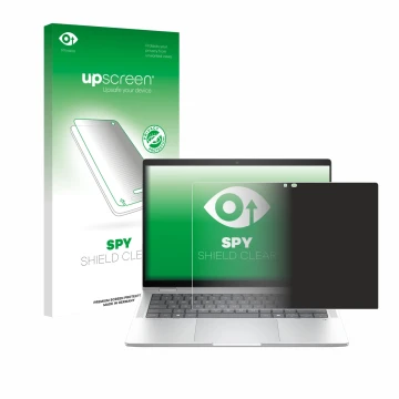 Vorderseite einer Produktverpackung mit dem Markenlogo upscreen. Daneben ist das Gerät HP EliteBook X Flip G1i 14
