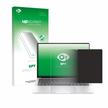 Vorderseite einer Produktverpackung mit dem Markenlogo upscreen. Daneben ist das Gerät HP EliteBook X G1a 14