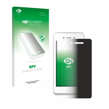 Vorderseite einer Produktverpackung mit dem Markenlogo upscreen. Daneben ist das Gerät Pax A50 wallee mit dem zugehörigen Disp