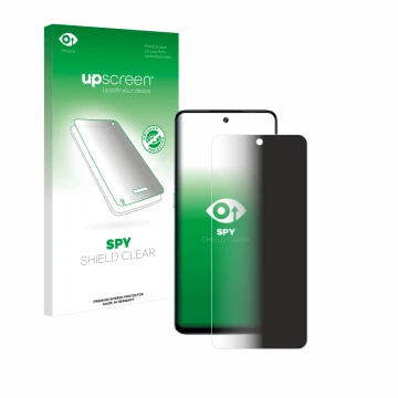 Vorderseite einer Produktverpackung mit dem Markenlogo upscreen. Daneben ist das Gerät Umidigi Note 100 mit dem zugehörigen Di