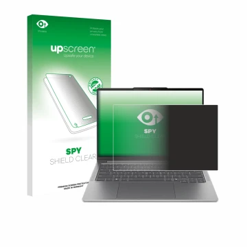 Vorderseite einer Produktverpackung mit dem Markenlogo upscreen. Daneben ist das Gerät Lenovo IdeaPad Pro 5 Gen 10 14