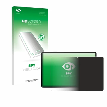 Vorderseite einer Produktverpackung mit dem Markenlogo upscreen. Daneben ist das Gerät Samsung Galaxy Tab S10 FE+ WiFi mit dem