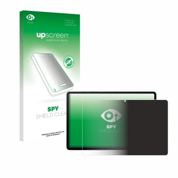 Vorderseite einer Produktverpackung mit dem Markenlogo upscreen. Daneben ist das Gerät Samsung Galaxy Tab S10 FE 5G mit dem zu