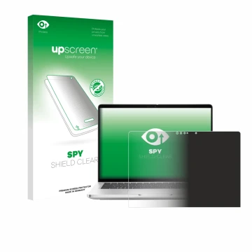Vorderseite einer Produktverpackung mit dem Markenlogo upscreen. Daneben ist das Gerät Dell Pro 13 Plus 2-in-1 mit dem zugehör