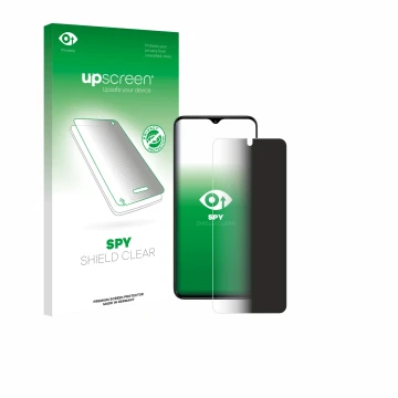 Vorderseite einer Produktverpackung mit dem Markenlogo upscreen. Daneben ist das Gerät ZTE Nubia Neo mit dem zugehörigen Displ