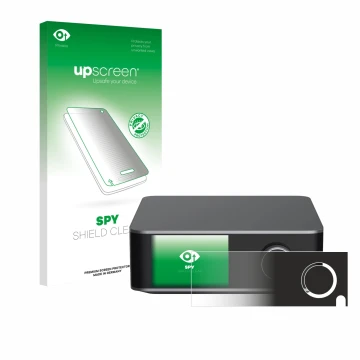Vorderseite einer Produktverpackung mit dem Markenlogo upscreen. Daneben ist das Gerät WiiM Ultra mit dem zugehörigen Displays