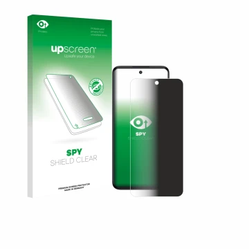 Vorderseite einer Produktverpackung mit dem Markenlogo upscreen. Daneben ist das Gerät TCL SE NxtPaper 5G mit dem zugehörigen 