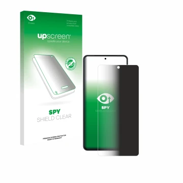 Vorderseite einer Produktverpackung mit dem Markenlogo upscreen. Daneben ist das Gerät ASUS ROG Phone 9 Pro Edition mit dem zu