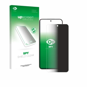 Vorderseite einer Produktverpackung mit dem Markenlogo upscreen. Daneben ist das Gerät Oppo Reno 14 F mit dem zugehörigen Disp