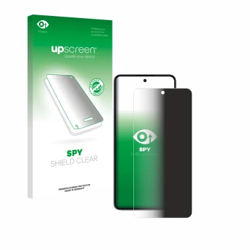 Vorderseite einer Produktverpackung mit dem Markenlogo upscreen. Daneben ist das Gerät realme P3 5G mit dem zugehörigen Displa