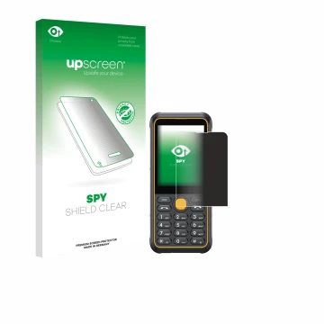 Vorderseite einer Produktverpackung mit dem Markenlogo upscreen. Daneben ist das Gerät Ulefone Armor Mini 4 mit dem zugehörige