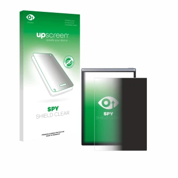 Vorderseite einer Produktverpackung mit dem Markenlogo upscreen. Daneben ist das Gerät iflytek Ainote Air 2 mit dem zugehörige