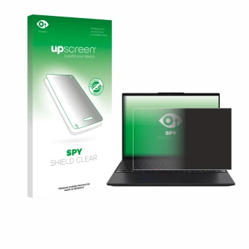 Vorderseite einer Produktverpackung mit dem Markenlogo upscreen. Daneben ist das Gerät Lenovo ThinkPad L16 Gen 2 mit dem zugeh