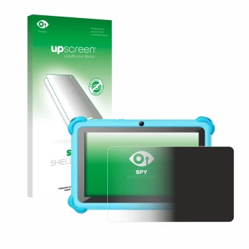 Vorderseite einer Produktverpackung mit dem Markenlogo upscreen. Daneben ist das Gerät zcobro KIDS710 7