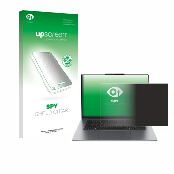 Vorderseite einer Produktverpackung mit dem Markenlogo upscreen. Daneben ist das Gerät Lenovo ThinkPad X9 15 G1 mit dem zugehö