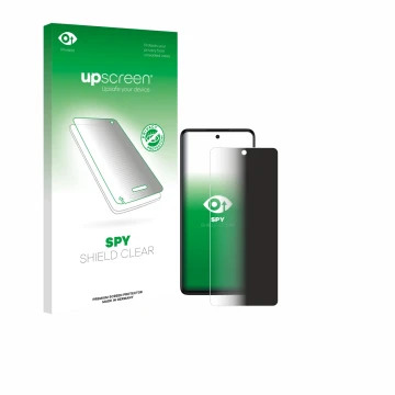 Vorderseite einer Produktverpackung mit dem Markenlogo upscreen. Daneben ist das Gerät TCL 50 Pro NXTPaper 5G mit dem zugehöri