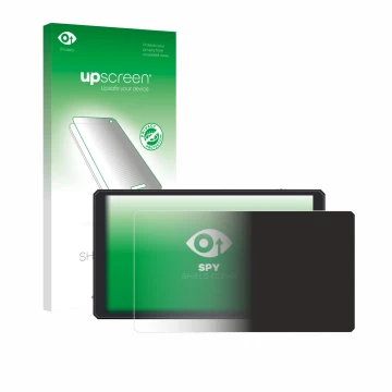 Vorderseite einer Produktverpackung mit dem Markenlogo upscreen. Daneben ist das Gerät Feelworld CUT6 6