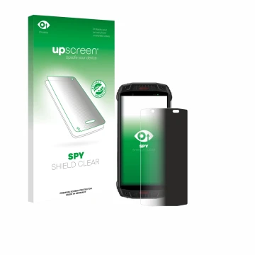 Vorderseite einer Produktverpackung mit dem Markenlogo upscreen. Daneben ist das Gerät Ulefone Armor 15 mit dem zugehörigen Di