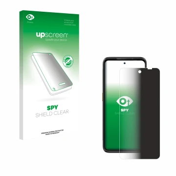 Vorderseite einer Produktverpackung mit dem Markenlogo upscreen. Daneben ist das Gerät Ulefone Armor 23 Ultra mit dem zugehöri