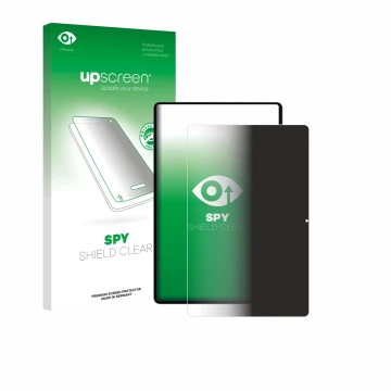 Vorderseite einer Produktverpackung mit dem Markenlogo upscreen. Daneben ist das Gerät Samsung Galaxy Tab S11 Ultra (Hochforma