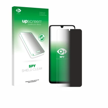 Vorderseite einer Produktverpackung mit dem Markenlogo upscreen. Daneben ist das Gerät Motorola Moto G06 mit dem zugehörigen D
