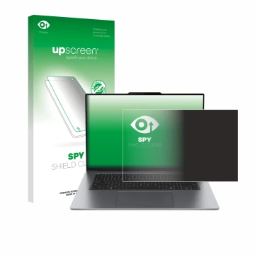 Vorderseite einer Produktverpackung mit dem Markenlogo upscreen. Daneben ist das Gerät Lenovo ThinkPad X9 14 G1 mit dem zugehö