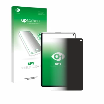 Vorderseite einer Produktverpackung mit dem Markenlogo upscreen. Daneben ist das Gerät Huawei MatePad Mini mit dem zugehörigen