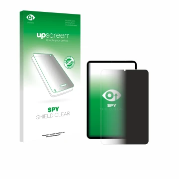 Vorderseite einer Produktverpackung mit dem Markenlogo upscreen. Daneben ist das Gerät Xiaomi Pad Mini mit dem zugehörigen Dis