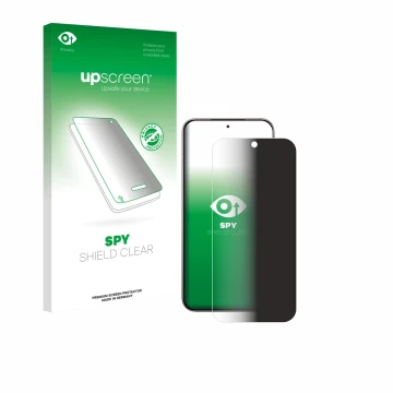 Vorderseite einer Produktverpackung mit dem Markenlogo upscreen. Daneben ist das Gerät Xiaomi 17 mit dem zugehörigen Displaysc