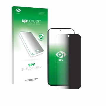 Vorderseite einer Produktverpackung mit dem Markenlogo upscreen. Daneben ist das Gerät Xiaomi 17 Pro mit dem zugehörigen Displ