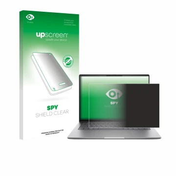 Vorderseite einer Produktverpackung mit dem Markenlogo upscreen. Daneben ist das Gerät HP ZBook 8 G1a 14