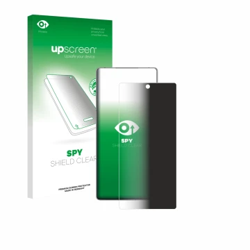 Vorderseite einer Produktverpackung mit dem Markenlogo upscreen. Daneben ist das Gerät ZTE Nubia Red Magic 11 Pro+ mit dem zug