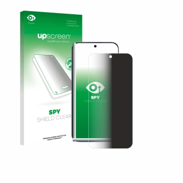 Vorderseite einer Produktverpackung mit dem Markenlogo upscreen. Daneben ist das Gerät realme GT 8 Pro mit dem zugehörigen Dis