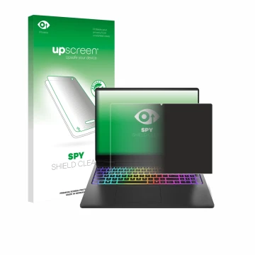 Vorderseite einer Produktverpackung mit dem Markenlogo upscreen. Daneben ist das Gerät HP Omen Max 16 mit dem zugehörigen Disp