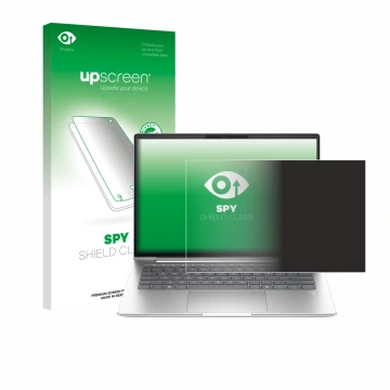 Vorderseite einer Produktverpackung mit dem Markenlogo upscreen. Daneben ist das Gerät HP ProBook 4 G1a 14